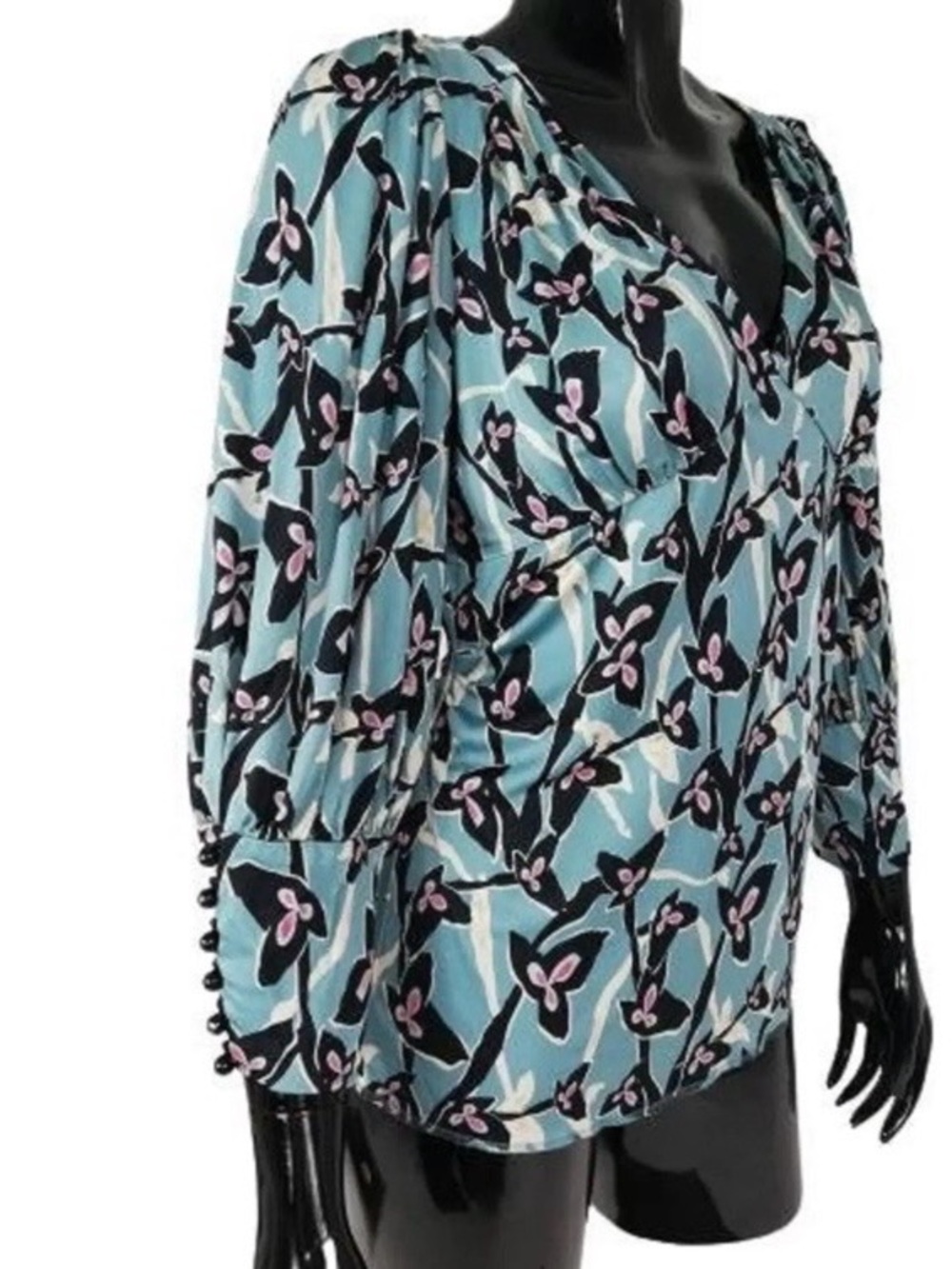 Diane von Furstenberg (DVF) Floral Print Blouse